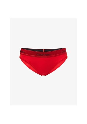 Womens Calvin Klein Icon Branded Cotton and Modal-Blend Bikini Briefs