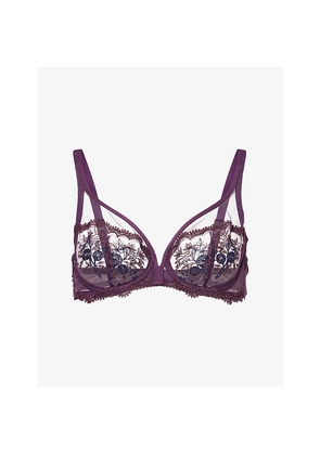 Womens Simone Perele Intrigue Plunge Underwired Lace Bra