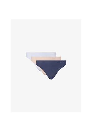 Womens Calvin Klein Invisibles Pack Of Three Jersey Thongs
