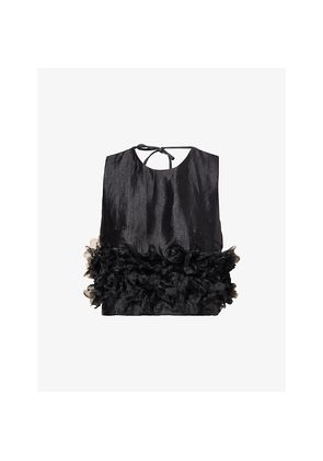 Womens Sister Jane Plume Organza Woven Top