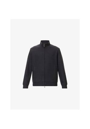 Mens Emporio Armani Core Monogram-Print Cotton Blend Jacket