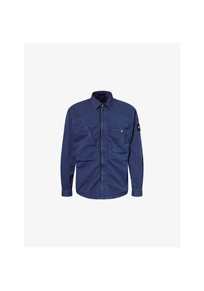 Mens Stone Island Regular-Fit Long-Sleeves Woven Shirt