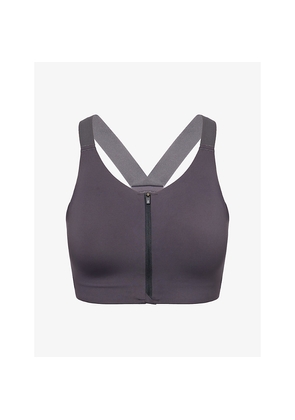 Womens On Endurance Zip Stretch-Woven Sports Bra