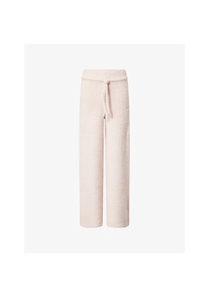 Womens Nike Embroidered-Logo Straight-Leg Boucle Jogging Bottoms