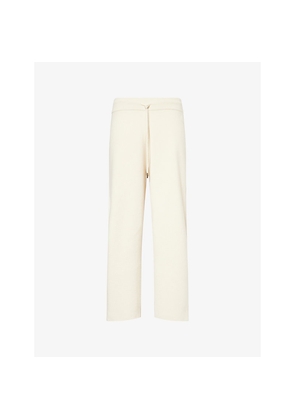 Womens Moncler Brand-Patch Straight-Leg Wool and Cashmere Jogging Bottoms