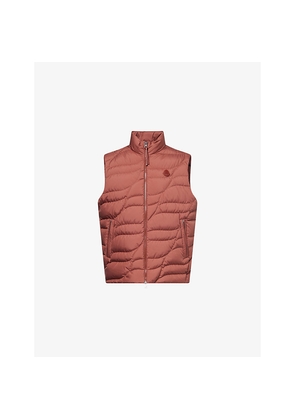 Mens Moncler Brand-Badge Shell-Down Gilet