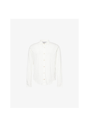 Mens Eleventy Long-Sleeve Modal and Cotton-Blend Shirt