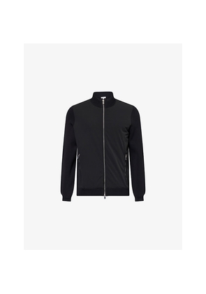 Mens Arne Hybrid Knitted Shell-Woven Bomber Jacket