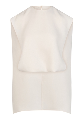 Heirlome Athena Cape-Detailed Draped Silk Top - Moda Operandi