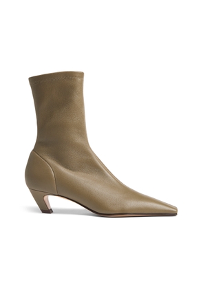 Khaite Arizona Leather Ankle Boots - Moda Operandi