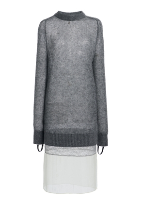 Coperni Layered Wool-Blend Midi Dress - Moda Operandi