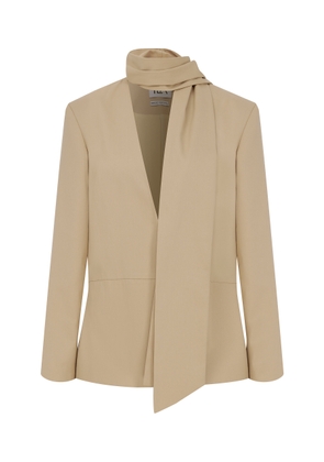 ILA THE BRAND Anny Scarf-Detailed Cotton Blazer - Moda Operandi