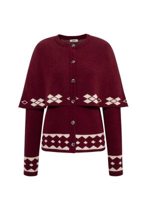 SIEDRÉS Cleo Cape-Detailed Wool-Blend Cardigan - Moda Operandi