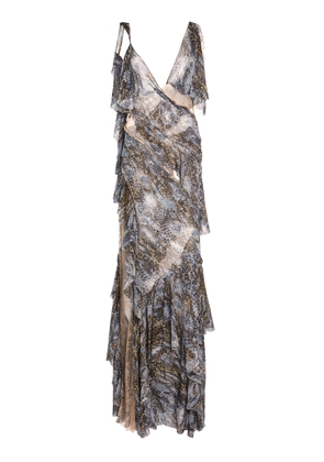 Christopher Esber Unravelled Serpent Silk Maxi Dress - Moda Operandi