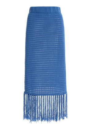 Zulu & Zephyr Exclusive Crochet Knit Cotton Midi Skirt - Moda Operandi