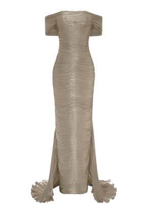 Marmar Halim Hand-Pleated Silk Gown - Moda Operandi