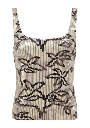 SIEDRÉS Cali Floral Velvet Top - Moda Operandi