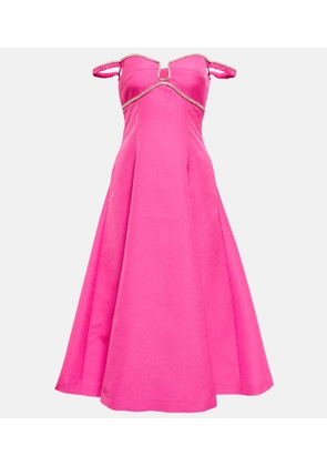 Self-Portrait Embellished A-line midi dress