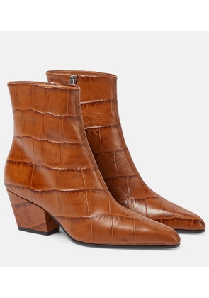 Paris Texas Jane croc-effect leather knee-high boots