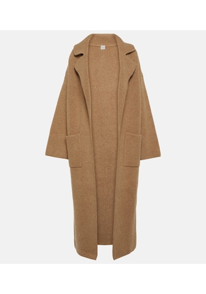 Toteme Ribbed-knit wool-blend coat
