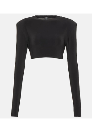 Norma Kamali Jersey crop top