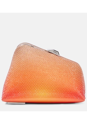 The Attico Midnight Mini embellished satin clutch