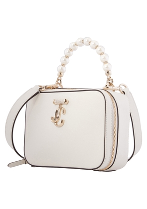 Jimmy Choo Avenue Vanity Embellished Shoulder Bag in Latte/Light Gold