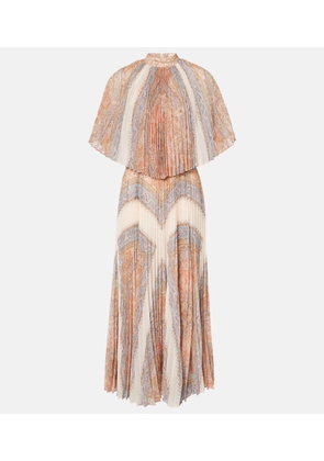 Zimmermann Illustration Sunray paisley caped midi dress