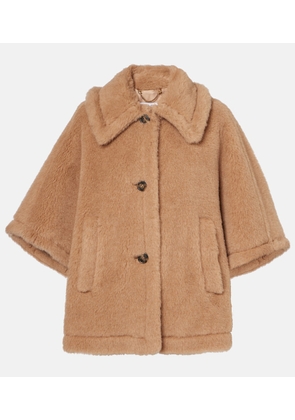 Max Mara Tenebre alpaca, cashmere and silk teddy cape