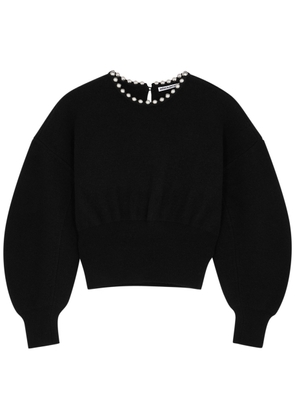 Alexander Wang Bead-embellished Wool-blend Jumper - Black - XS (UK6 /xs)