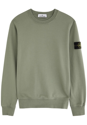 Stone Island Logo Cotton Sweatshirt - Sage - M