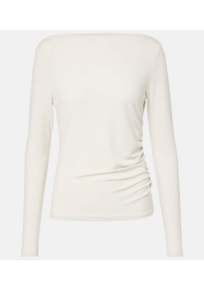 Max Mara Catullo ruched crepe jersey top