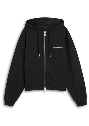 Mki Miyuki Zoku Uniform Logo Hooded Cotton-blend Sweatshirt - Black - L