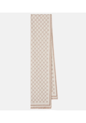 Gucci GG wool-blend jacquard scarf