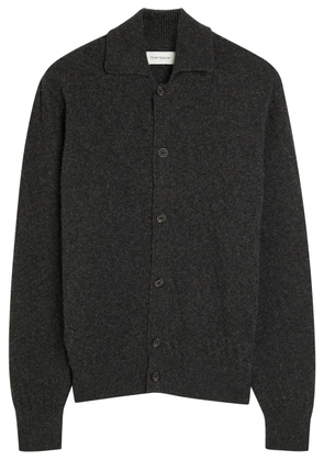 Oliver Spencer Britten Textured-knit Wool Cardigan - Dark Grey - M