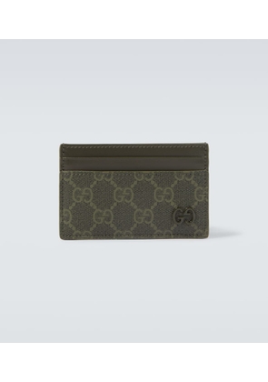Gucci GG Canvas and leather card holder