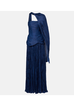 Marmar Halim Pleated caped corset gown