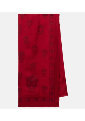 McQueen Printed silk scarf