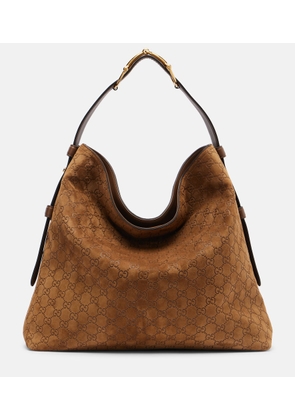 Gucci Maxi Horsebit Large suede tote bag