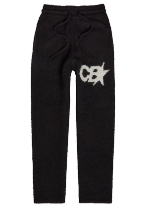 Cole Buxton Logo-intarsia Brushed Wool-blend Trousers - Black - L