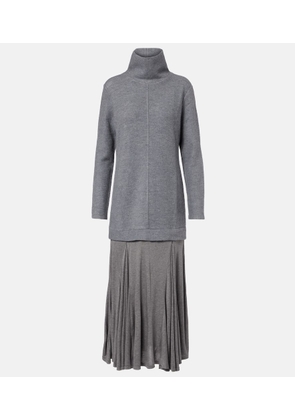 Xu Zhi Turtleneck wool-blend maxi dress