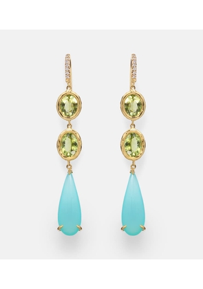 Octavia Elizabeth Santorini 18kt gold drop earrings with gemstones