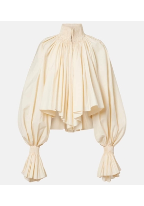 Khaite Durer cotton-blend blouse