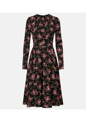Dolce&Gabbana Floral silk-blend midi dress