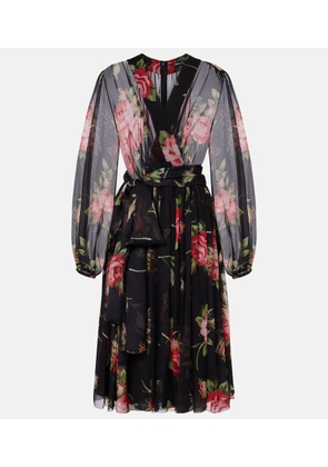 Dolce&Gabbana Floral silk midi dress