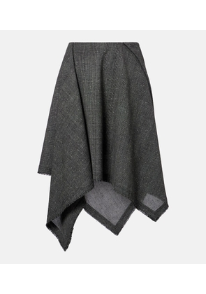 McQueen Prince of Wales check wool midi skirt