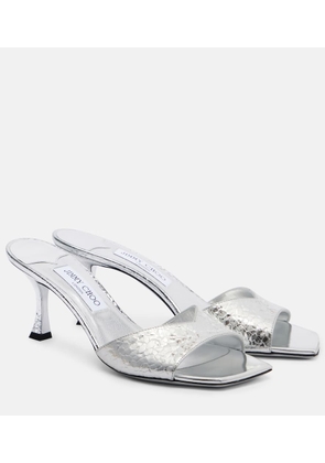 Jimmy Choo Skye 60 metallic leather mules