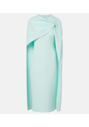 Safiyaa Oria caped crepe midi dress