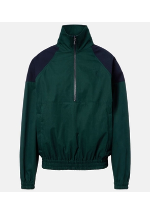 Saint Laurent Cassandre cotton canvas half-zip jacket