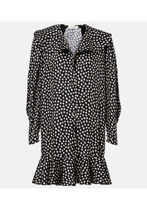 Chloe Polka-dot silk jacquard minidress